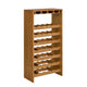 Sana Wine Rack | 7 Tiers with 4 Holders & Stemware | Oak Brown 48"