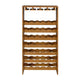 Sana Wine Rack | 7 Tiers with 4 Holders & Stemware | Oak Brown 48"