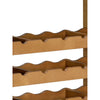 Sana Wine Rack | 7 Tiers with 4 Holders & Stemware | Oak Brown 48"