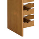 Sana Wine Rack | 7 Tiers with 4 Holders & Stemware | Oak Brown 48"