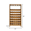 Sana Wine Rack | 7 Tiers with 4 Holders & Stemware | Oak Brown 48"