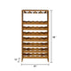 Sana Wine Rack | 7 Tiers with 4 Holders & Stemware | Oak Brown 48"