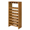 Sana Wine Rack | 7 Tier Design with Built-In 4 Stemware | Oak Brown 49"