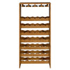 Sana Wine Rack | 7 Tier Design with Built-In 4 Stemware | Oak Brown 49"