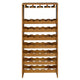 Sana Wine Rack | 7 Tier Design with Built-In 4 Stemware | Oak Brown 49"