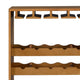 Sana Wine Rack | 7 Tier Design with Built-In 4 Stemware | Oak Brown 49"