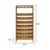 Sana Wine Rack | 7 Tier Design with Built-In 4 Stemware | Oak Brown 49"