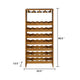 Sana Wine Rack | 7 Tier Design with Built-In 4 Stemware | Oak Brown 49"