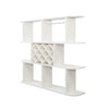 Wall Mounted Bar Wine Rack with Holder & Shelves | 3-Tier | 47" White