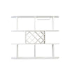 Wall Mounted Bar Wine Rack with Holder & Shelves | 3-Tier | 47" White