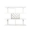 Wall Mounted Bar Wine Rack with Holder & Shelves | 3-Tier | 47" White