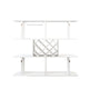 Wall Mounted Bar Wine Rack with Holder & Shelves | 3-Tier | 47" White