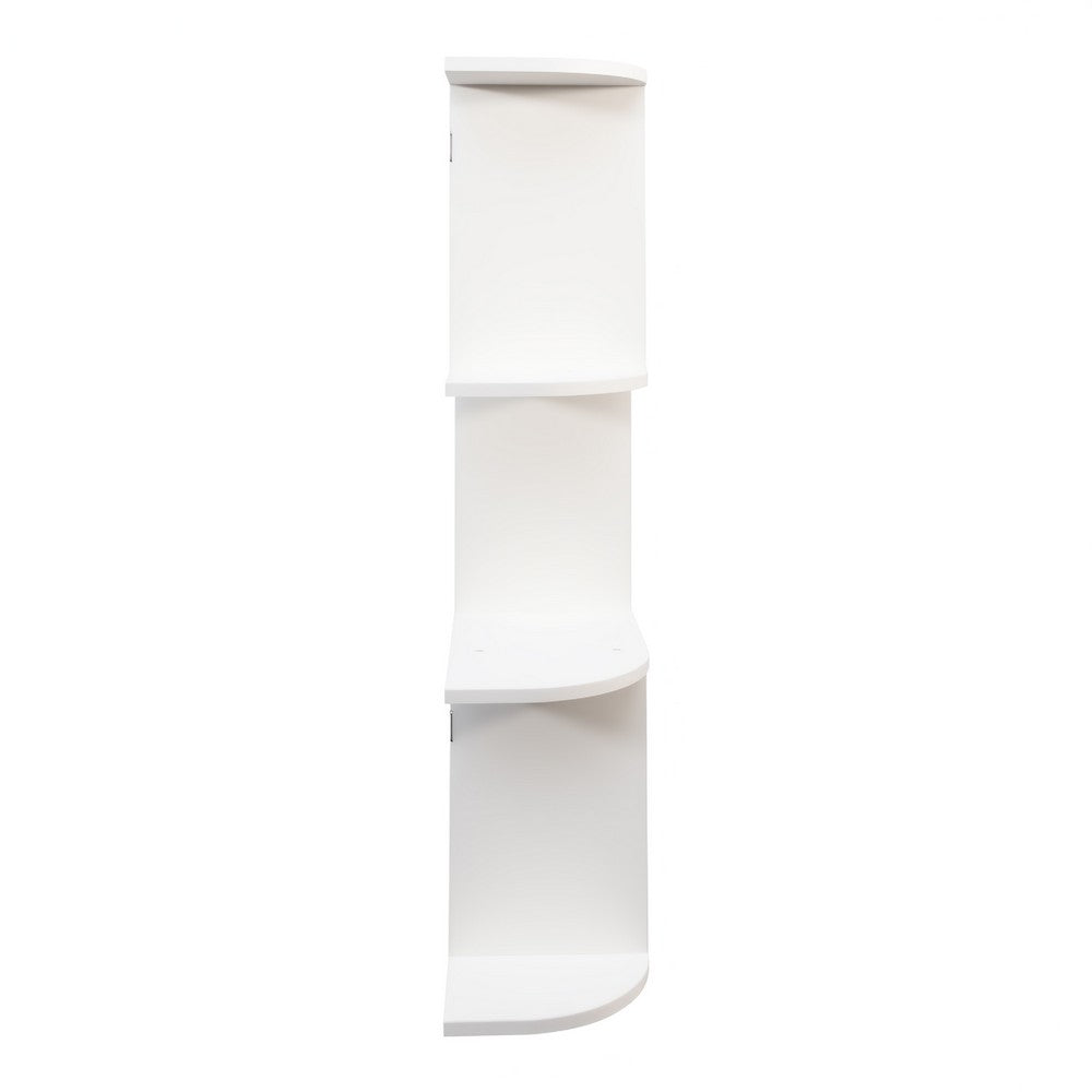 Wall Mounted Bar Wine Rack with Holder & Shelves | 3-Tier | 47" White