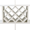 Wall Mounted Bar Wine Rack with Holder & Shelves | 3-Tier | 47" White