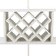 Wall Mounted Bar Wine Rack with Holder & Shelves | 3-Tier | 47" White