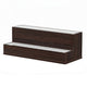 Rahy Bar Display Shelf w LED & Music | 2 Step Design | 20" Walnut Brown