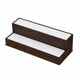 Rahy Bar Display Shelf w LED & Music | 2 Step Design | 20" Walnut Brown