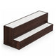 Rahy Bar Display Shelf w LED & Music | 2 Step Design | 20" Walnut Brown