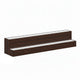 Rahy Bar Display Shelf w LED & Music | 2 Tier Design | 37" Walnut Brown