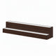 Rahy Bar Display Shelf w LED & Music | 2 Tier Design | 37" Walnut Brown