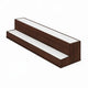 Rahy Bar Display Shelf w LED & Music | 2 Tier Design | 37" Walnut Brown