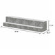 Rahy Bottle Display Shelf with LED & Music | 2 Tiers | 37" Gray Wood