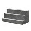 Rahy Bottle Display Shelf with LED & Music | 3 Tiers | 24" Gray Wood