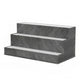 Rahy Bottle Display Shelf with LED & Music | 3 Tiers | 24" Gray Wood