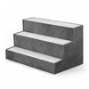 Rahy Bottle Display Shelf with LED & Music | 3 Tiers | 24" Gray Wood