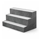 Rahy Bottle Display Shelf with LED & Music | 3 Tiers | 24" Gray Wood