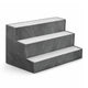 Rahy Bottle Display Shelf with LED & Music | 3 Tiers | 24" Gray Wood
