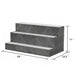 Rahy Bottle Display Shelf with LED & Music | 3 Tiers | 24" Gray Wood