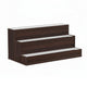 Rahy Bar Display Shelf w LED & Music | 3 Tier Design | 24" Walnut Brown