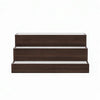 Rahy Bar Display Shelf w LED & Music | 3 Tier Design | 24" Walnut Brown