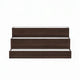 Rahy Bar Display Shelf w LED & Music | 3 Tier Design | 24" Walnut Brown