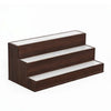 Rahy Bar Display Shelf w LED & Music | 3 Tier Design | 24" Walnut Brown