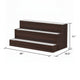 Rahy Bar Display Shelf w LED & Music | 3 Tier Design | 24" Walnut Brown