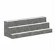 Rahy Bartop Display Shelf with LED & Music | 3 Tiers | 37" Gray Wood