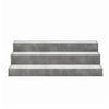 Rahy Bartop Display Shelf with LED & Music | 3 Tiers | 37" Gray Wood