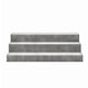 Rahy Bartop Display Shelf with LED & Music | 3 Tiers | 37" Gray Wood