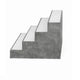 Rahy Bartop Display Shelf with LED & Music | 3 Tiers | 37" Gray Wood