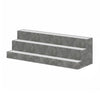Rahy Bartop Display Shelf with LED & Music | 3 Tiers | 37" Gray Wood