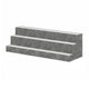 Rahy Bartop Display Shelf with LED & Music | 3 Tiers | 37" Gray Wood