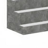Rahy Bartop Display Shelf with LED & Music | 3 Tiers | 37" Gray Wood