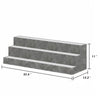 Rahy Bartop Display Shelf with LED & Music | 3 Tiers | 37" Gray Wood