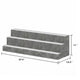 Rahy Bartop Display Shelf with LED & Music | 3 Tiers | 37" Gray Wood