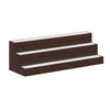 Rahy Bartop Display Shelf with LED & Music | 3 Tiers | 37" Walnut Brown