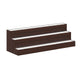 Rahy Bartop Display Shelf with LED & Music | 3 Tiers | 37" Walnut Brown