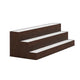 Rahy Bartop Display Shelf with LED & Music | 3 Tiers | 37" Walnut Brown