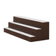 Rahy Bartop Display Shelf with LED & Music | 3 Tiers | 37" Walnut Brown